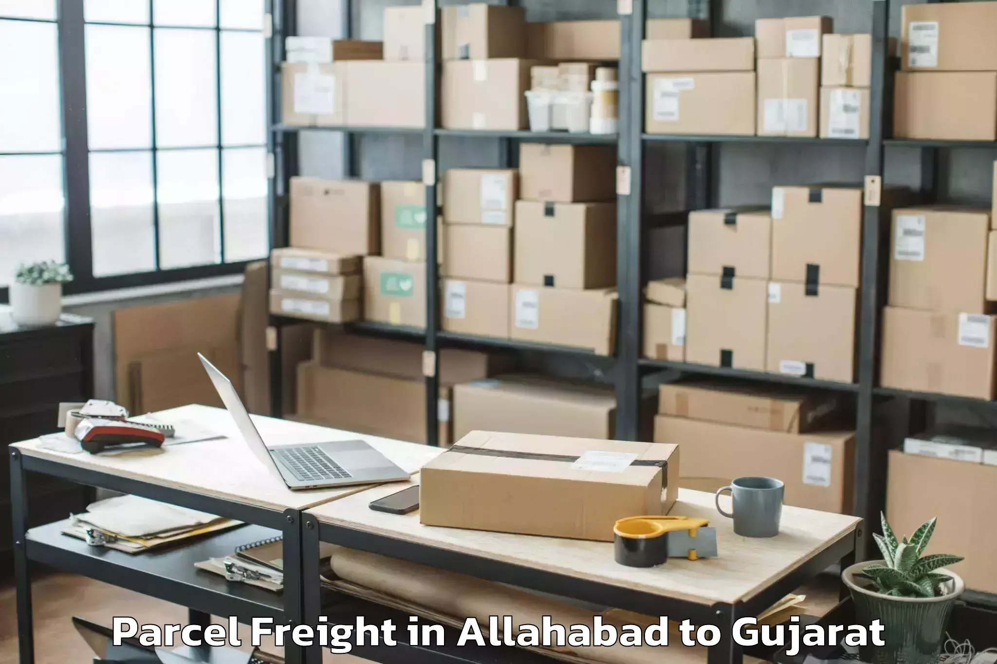 Efficient Allahabad to Bhavnagar Parcel Freight